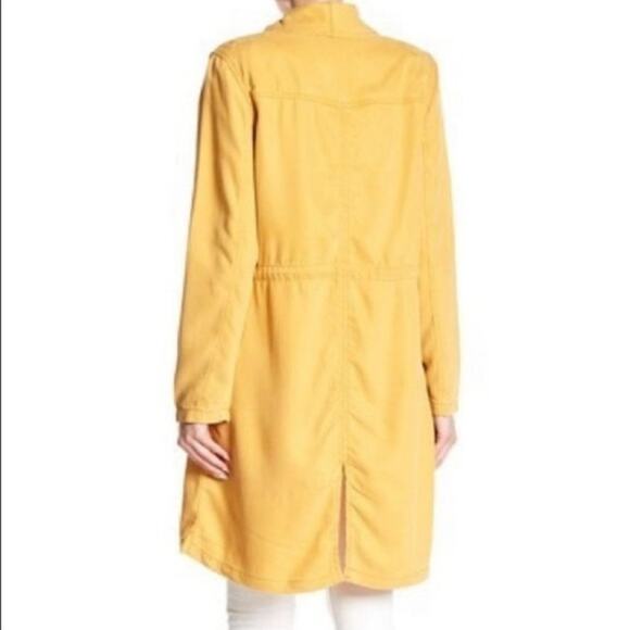 Max Jeans Mustard Color Tencel Drape Long Length Jacket Size S - Picture 2 of 8